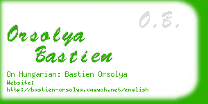 orsolya bastien business card